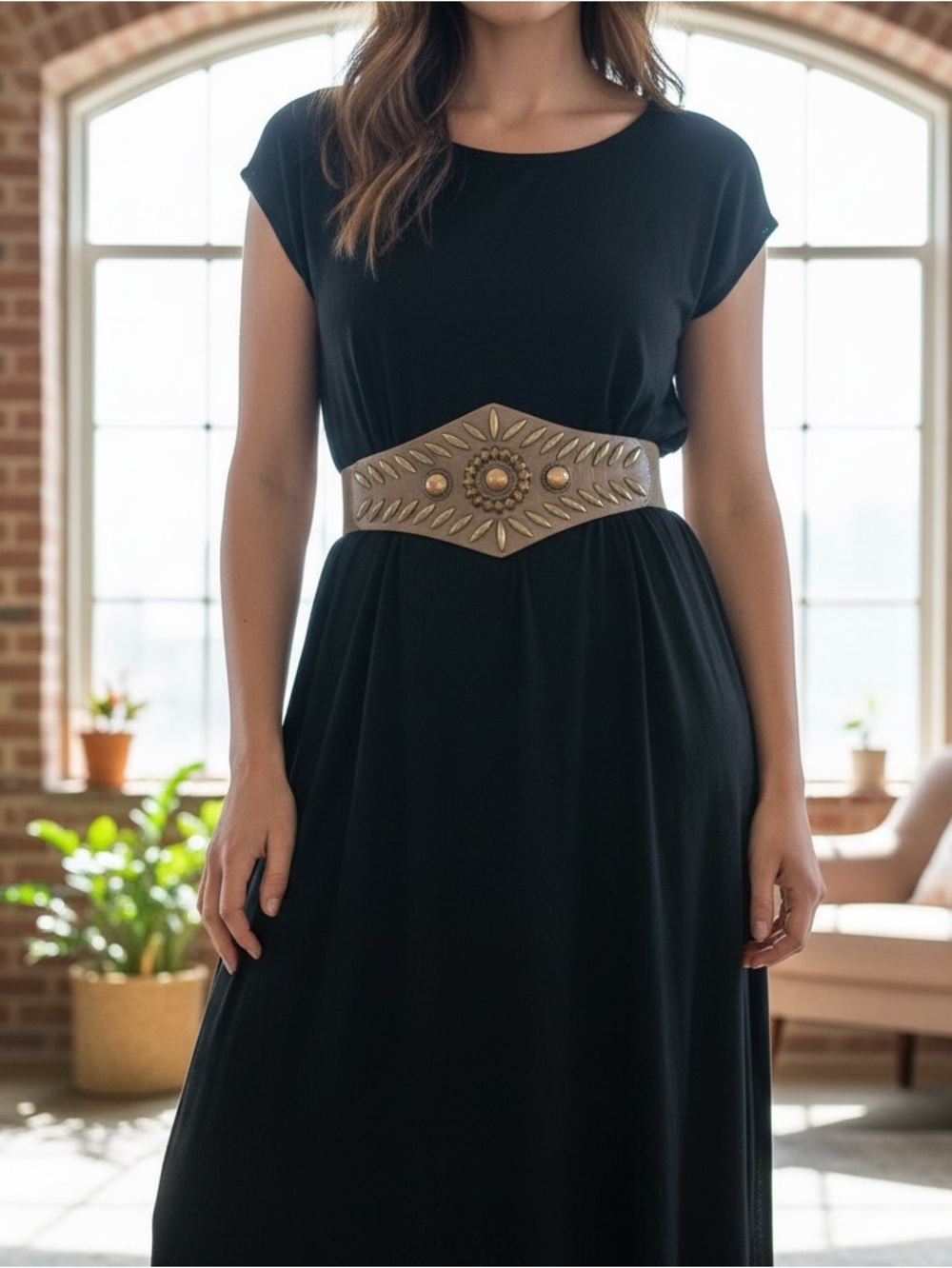 Vintage 1992 Nina Arjani Leatherrock Statement Belt